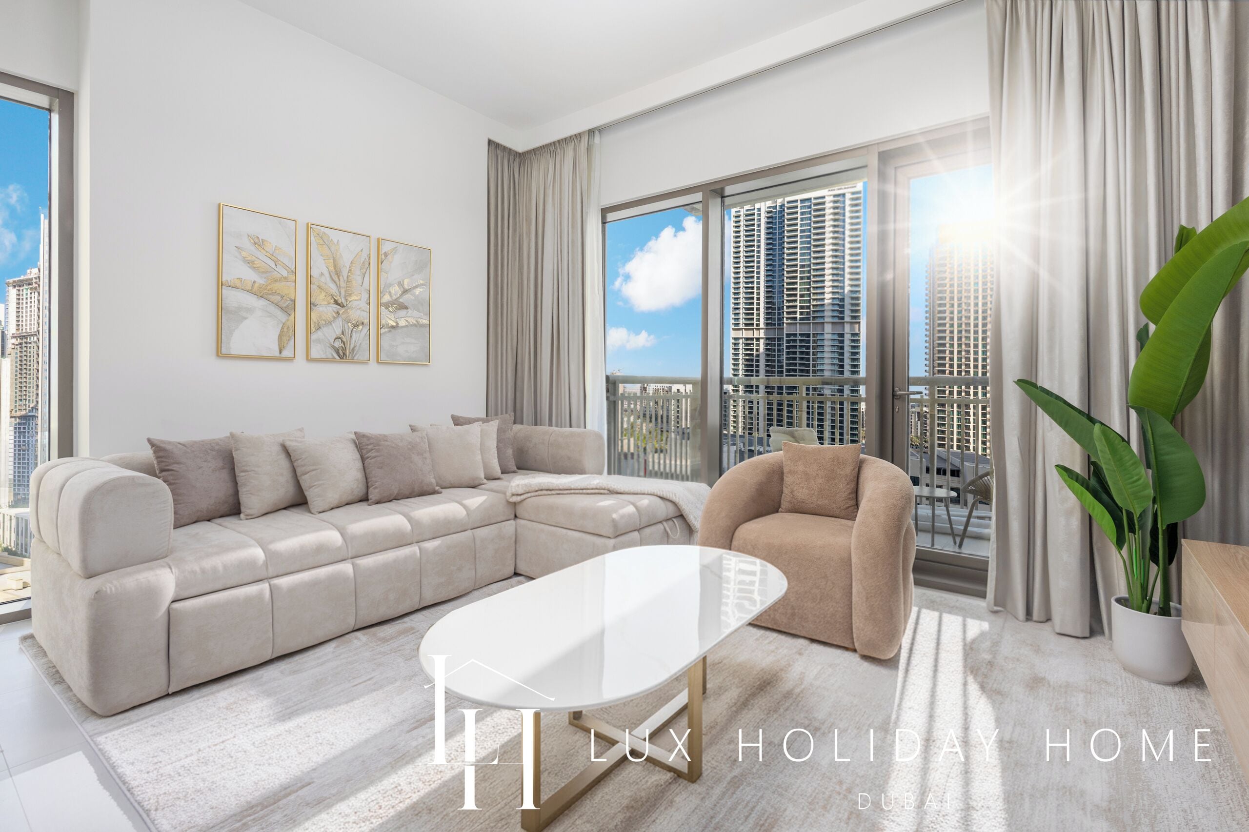 Departamento, vista a la ciudad | Área de sala de estar