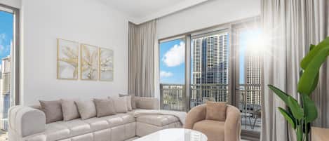 Apartment, City View | Living area | Flat-screen TV