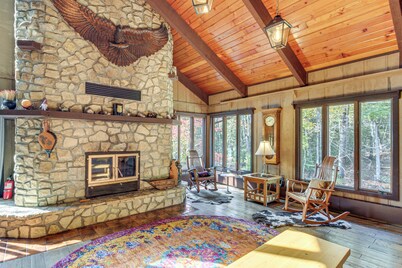 < 1 Mi to Trails: Wooded Home on Eagles Nest Lake!