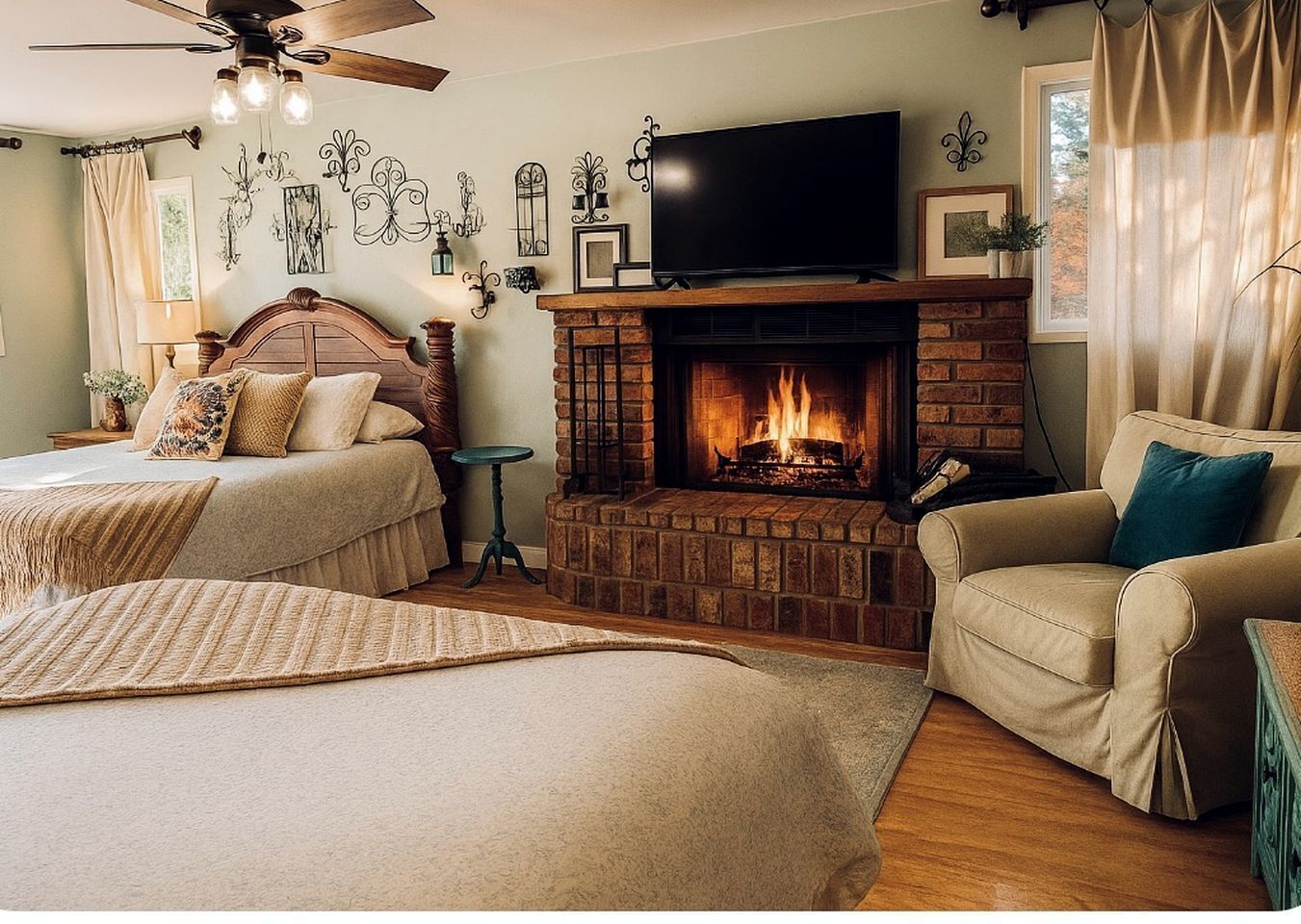 1 habitación, tabla de planchar con plancha, cuna de viaje y wifi 