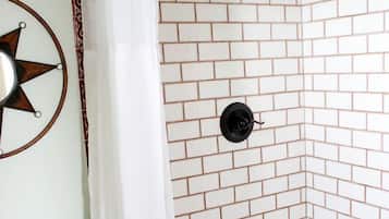 Hair dryer, towels, toilet paper