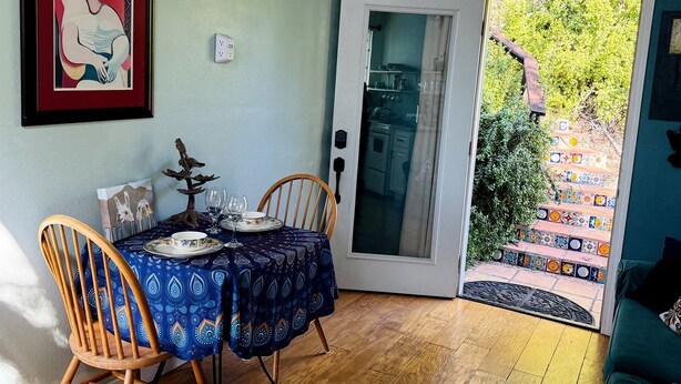 Dining - Pet Friendly Charming Cottage with Incredible Views and Hot-tub in Rainbow, California (Fallbrook)