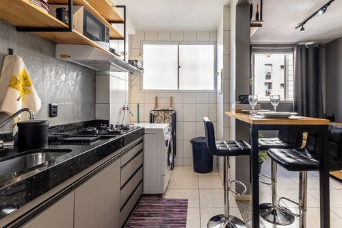 Flats Praia Uberlândia - Apartment close to Praia Clube Leisure area 24-hour doorman