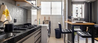 Flats Praia Uberlândia - Apartment close to Praia Clube Leisure area 24-hour doorman