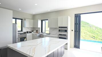 Villa, 2 Bedrooms | Private kitchen | Fridge, oven, coffee/tea maker, toaster