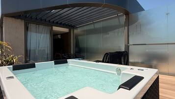 Deluxe appartement, 1 queensize bed, bubbelbad | Privéspabad