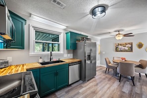Microwave, oven, stovetop, dishwasher