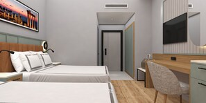 Habitación estándar, balcón, vistas parciales al mar | Caja fuerte y wifi gratis