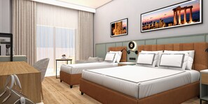 Habitación estándar, balcón, vistas parciales al mar | Caja fuerte y wifi gratis