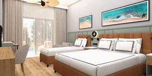 Rom – standard, adgang til basseng, 1. etasje | Minibar (inkludert), safe på rommet, wi-fi (inkludert) og sengetøy