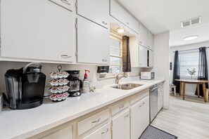 Microwave, oven, stovetop, dishwasher