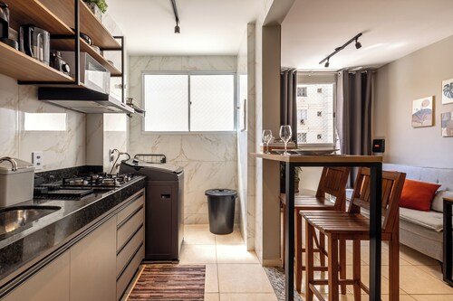 Flats Praia Uberlândia - Apartment close to Praia Clube - Leisure area 24-hour doorman