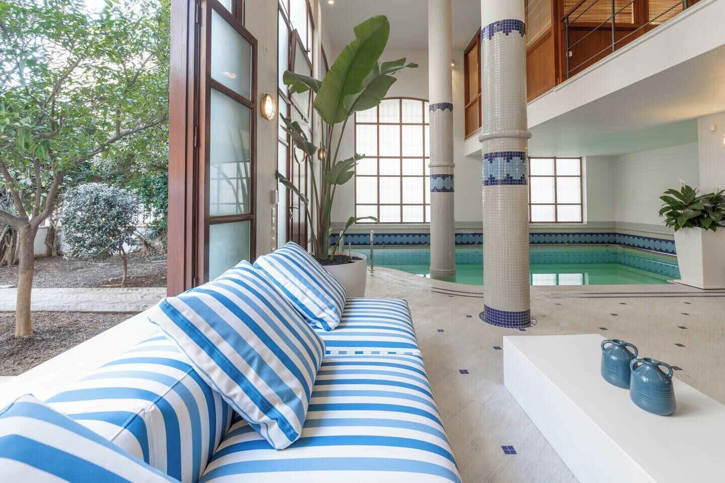 Indoor pool, a heated pool