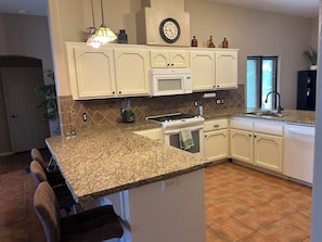 Microwave, oven, stovetop, dishwasher