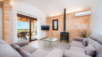 TV, fireplace, table tennis