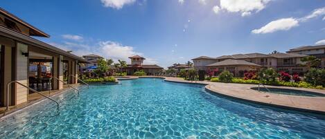 Una piscina riscaldata