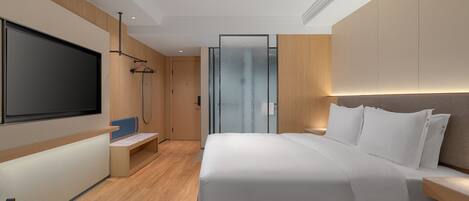 Camera Standard, 1 letto king (High Floor) | Biancheria da letto di alta qualità, copriletto in piuma, minibar