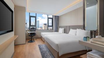 1 King And 1 Single Standard With Balcony | Premium bedding, down comforters, minibar, desk