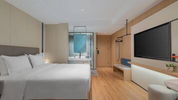 Habitación estándar, 1 cama King size | Ropa de cama de alta calidad, edredón, minibar y escritorio