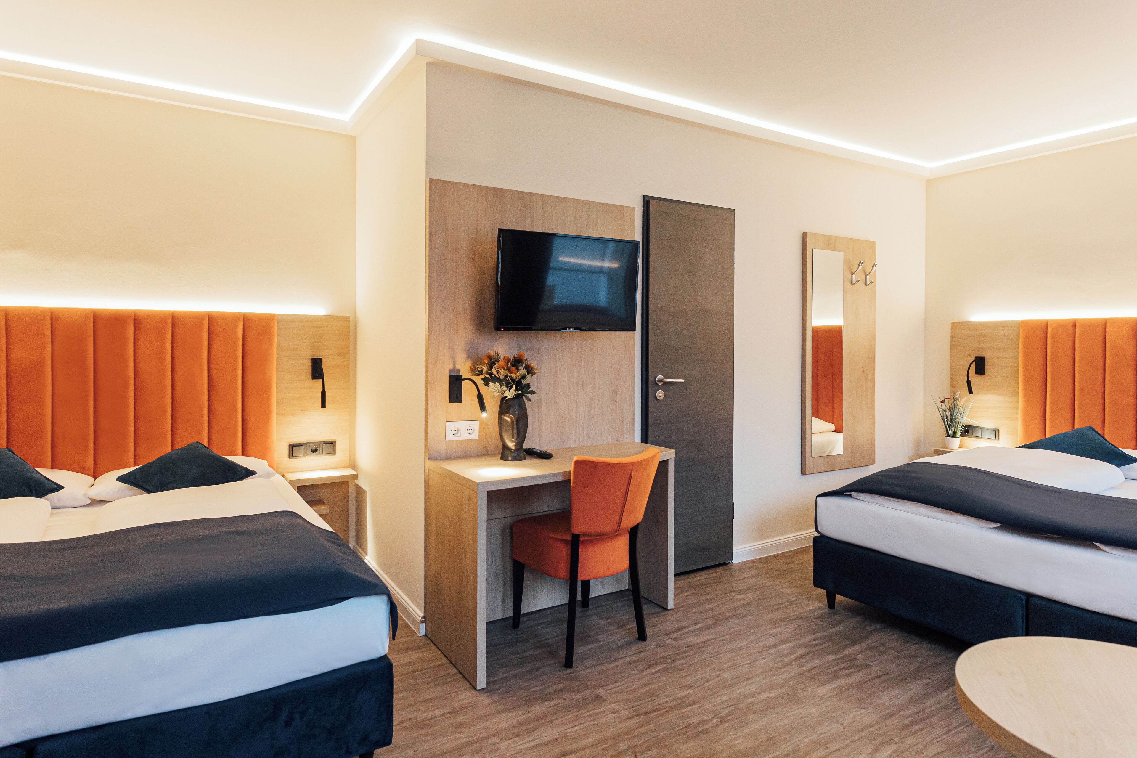 Standard Quadruple Room | Desk, laptop workspace, blackout curtains, soundproofing