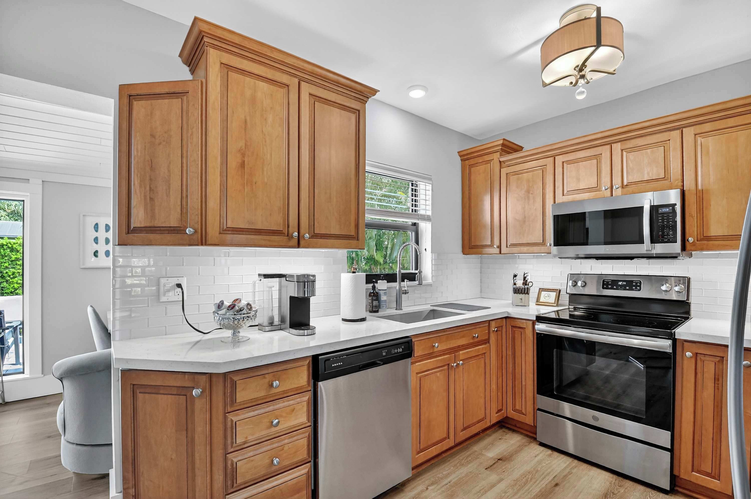 Nhà, nhiều giường, sân hiên, quang cảnh vườn (Highland Cottage) | Bếp riêng