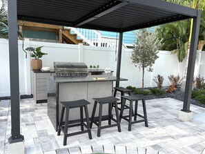 Terrace/patio - Coastal Villa • New Intro Pricing • Pool • Walk to Beach (Fort Myers Beach)