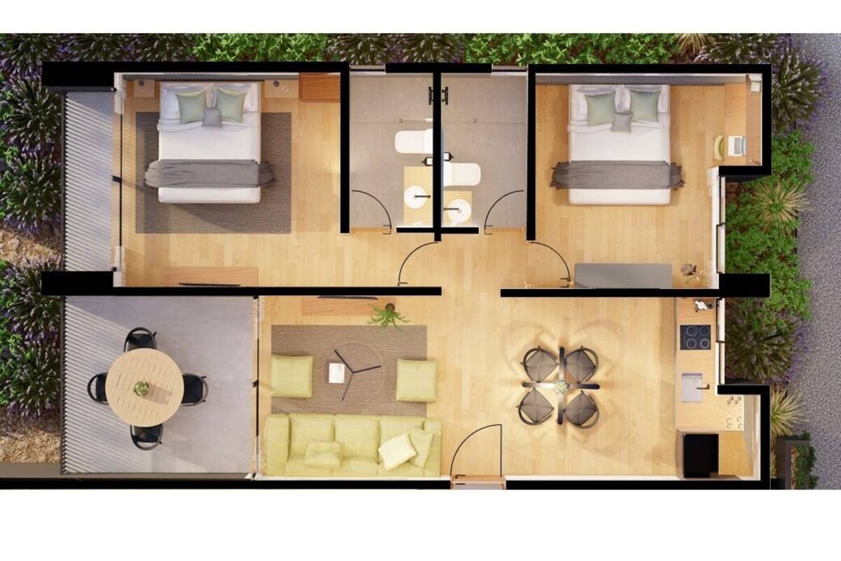 Family Apartment, Balcony, Mountain View | In-room safe, desk, laptop workspace, soundproofing