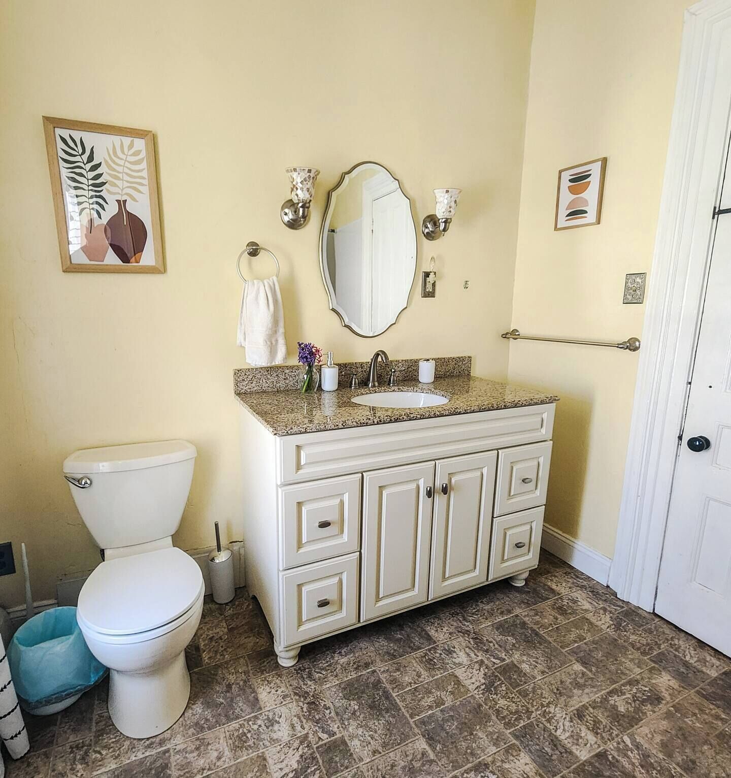 Towels, soap, toilet paper