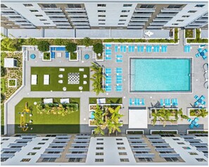 Pool - Landing | Chic 1BD, Gym, Clubhouse (Pompano Beach)