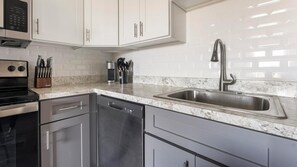 Fridge, dining tables