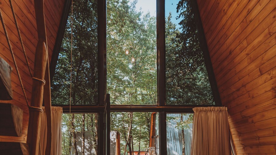 Eco village in the forest