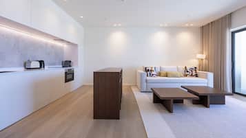 Apartment, 1 Bedroom, Pool View | Living area | 32-inch LCD TV with cable channels