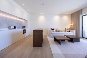 Apartment, 1 Bedroom, Pool View | Living area