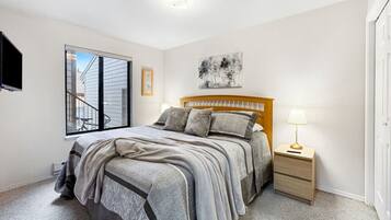 2 bedrooms, iron/ironing board, travel crib, WiFi