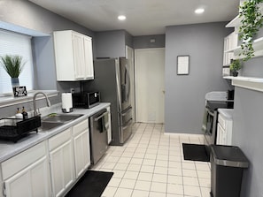 Microwave, oven, stovetop, dishwasher