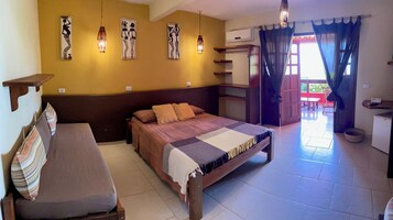 Quarto quádruplo família, vista para o mar | Wi-Fi de cortesia