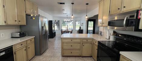 Microwave, oven, stovetop, dishwasher