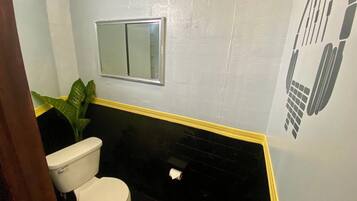 Towels, soap, shampoo, toilet paper