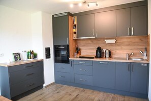 Fridge, oven, stovetop, dishwasher - Stylish apartment in the Swabian Alb (Sonnenbühl)