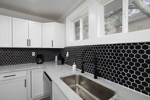 Microwave, stovetop, dishwasher
