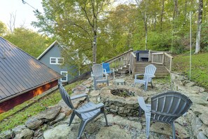 Terrace/patio - Walk to Marina: Center Hill Lake Home w/ Hot Tub (Smithville)