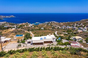 Aerial view - Dilira Villas-Villa Diana | Spacious villa near Ageia Pelagia with private pool. (Ligaria)