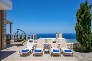Terrace/patio - Dilira Villas-Villa Diana | Spacious villa near Ageia Pelagia with private pool. (Ligaria)