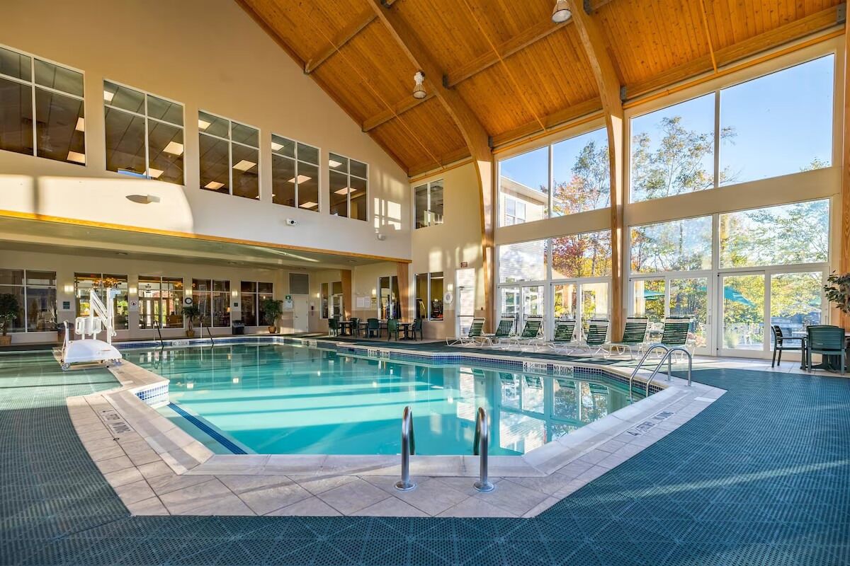 Indoor pool, outdoor pool