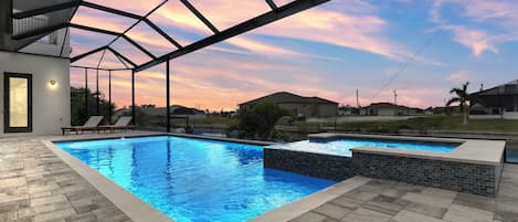 Outdoor pool, a heated pool