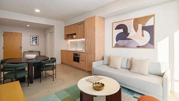 65-inch flat-screen TV with cable channels