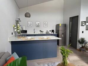 Leilighet – classic, terrasse | Eget kjøkken | Mikrobølgeovn og kjøkkenutstyr