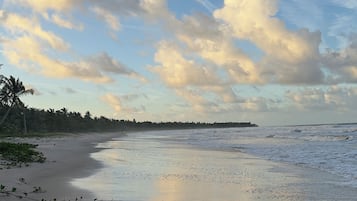 On the beach, white sand, beach bar