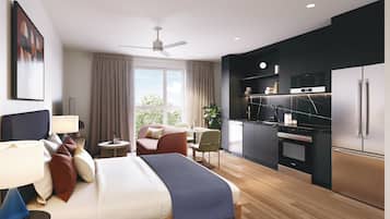 Studio Deluxe, 1 grand lit, accessible aux personnes à mobilité réduite