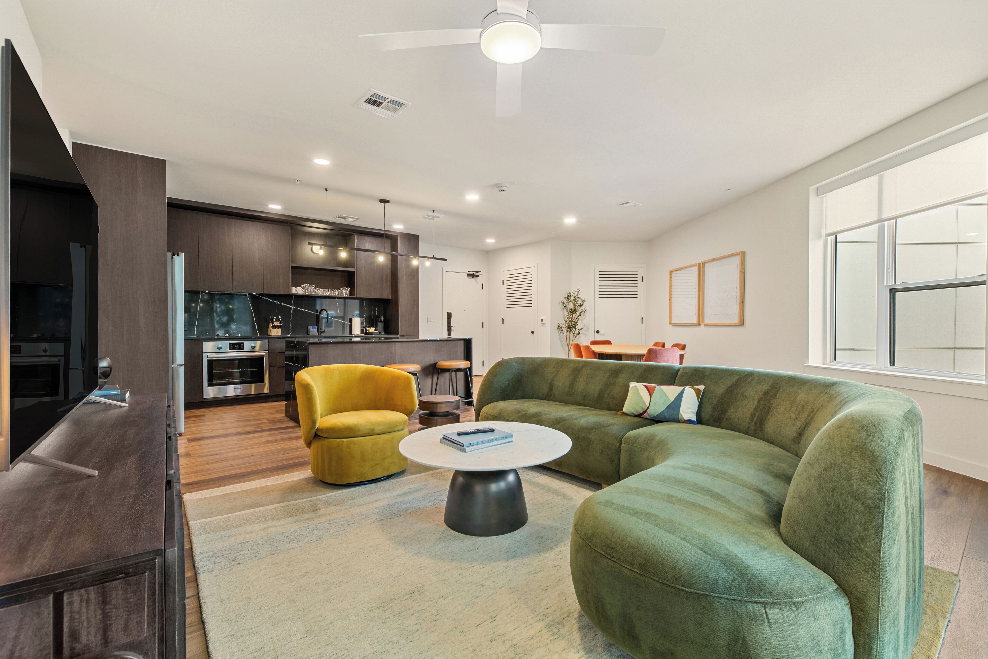 2 Bedroom Superior Suite w/ Balcony | Living area | 55-inch Smart TV with digital channels